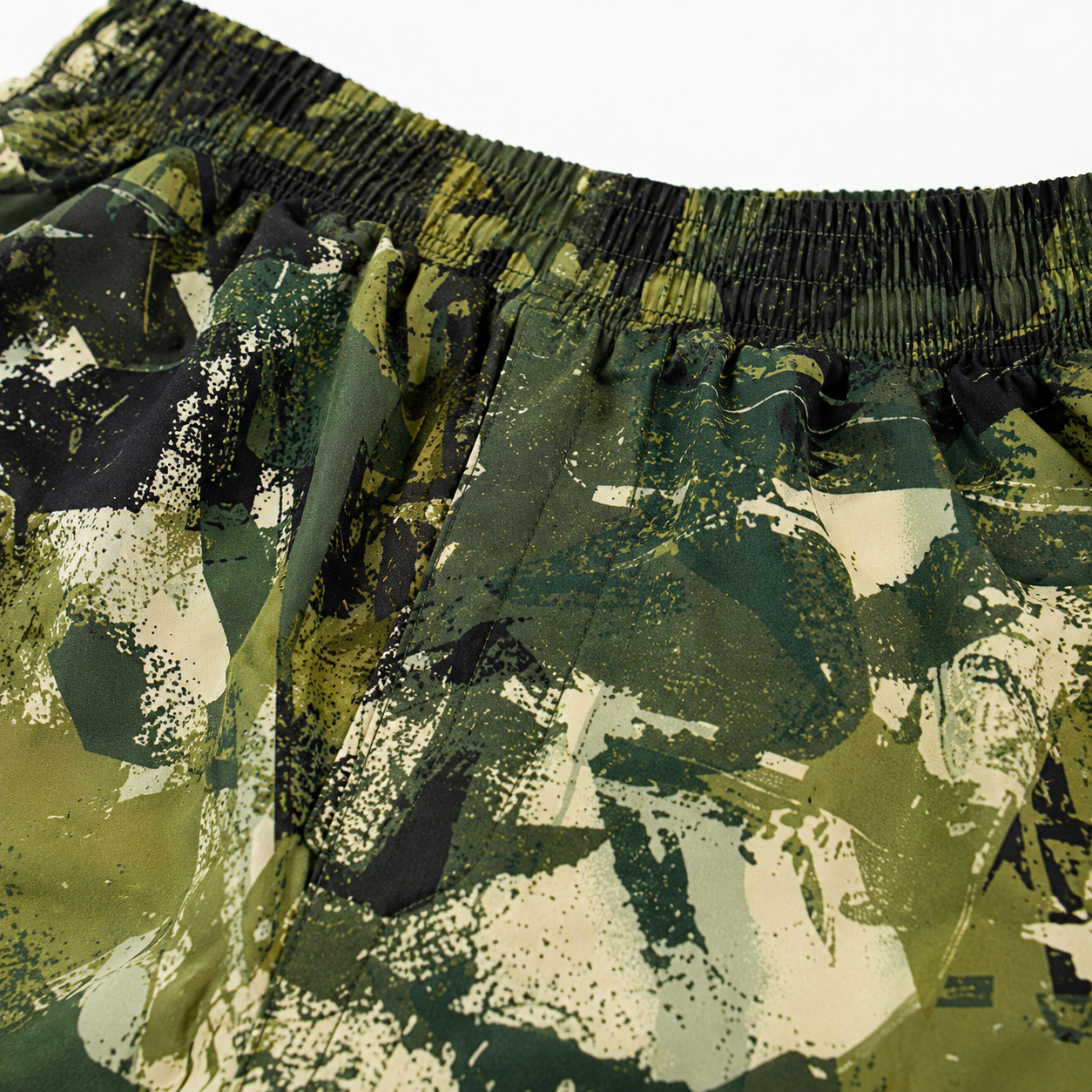 Olive Coast Green Camo Swim Shorts