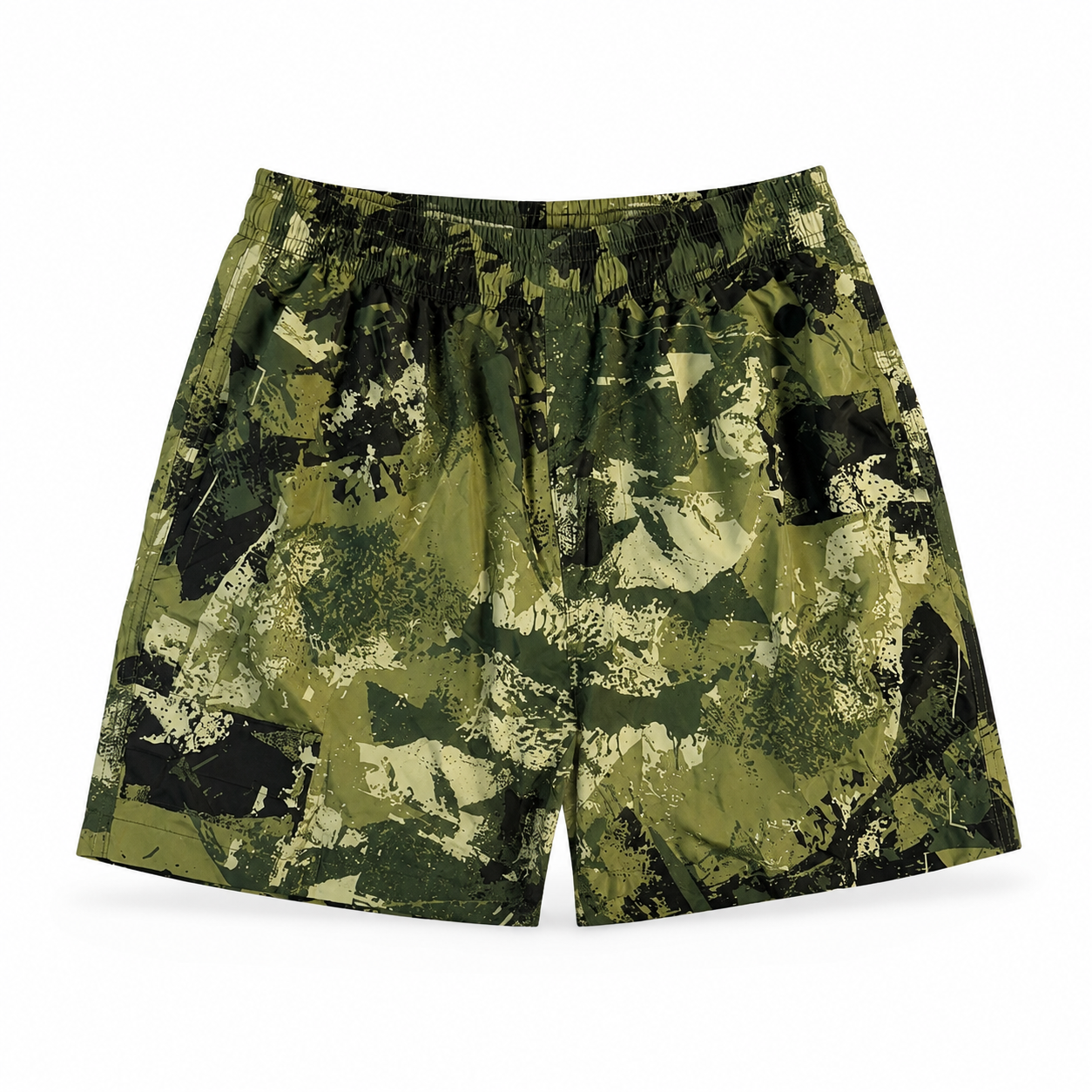 Olive Coast Green Camo Swim Shorts