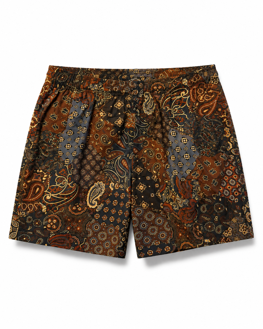 Bronze Tile Paisley Swim Trunks