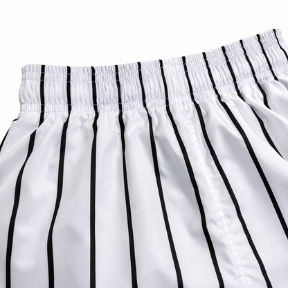 White Sail Pinstripe Swim Shorts