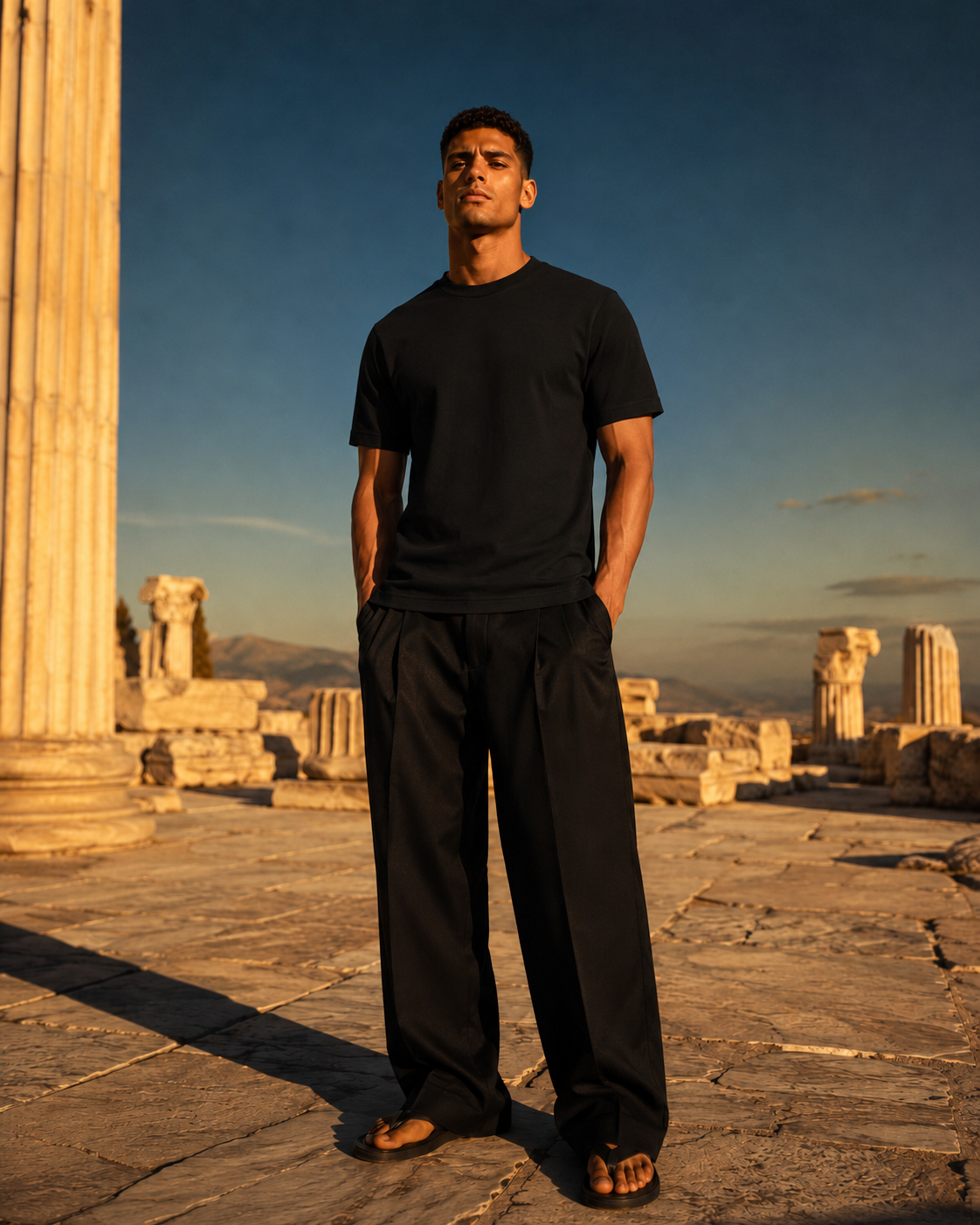 Island Night Black Heavyweight Tee