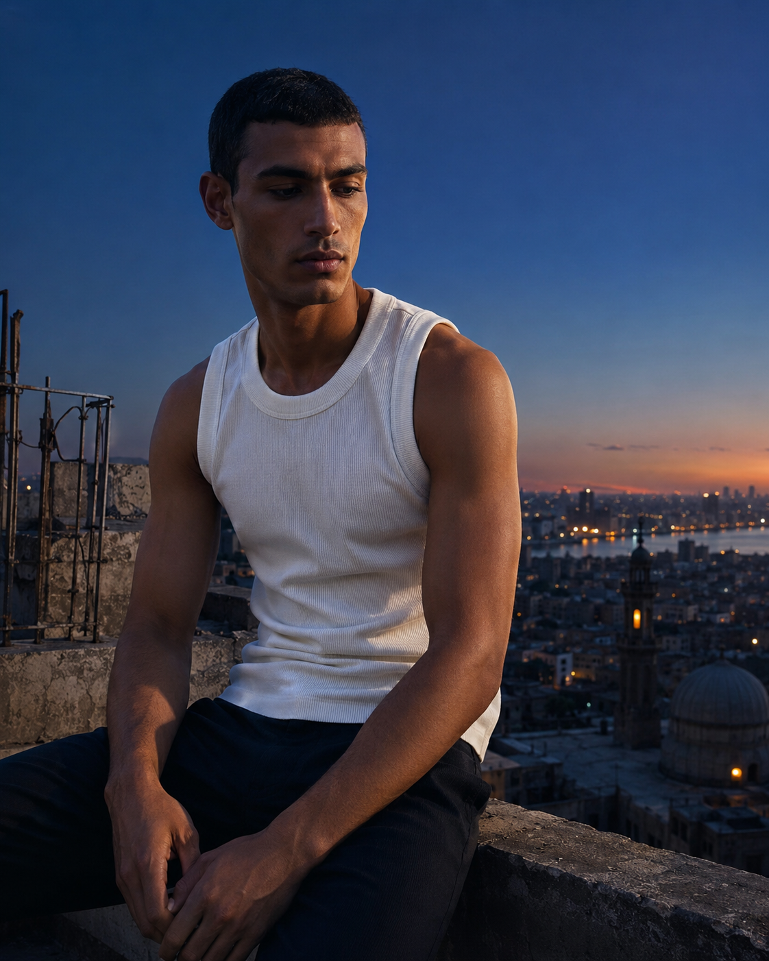 Greek Summer Ribbed Tank