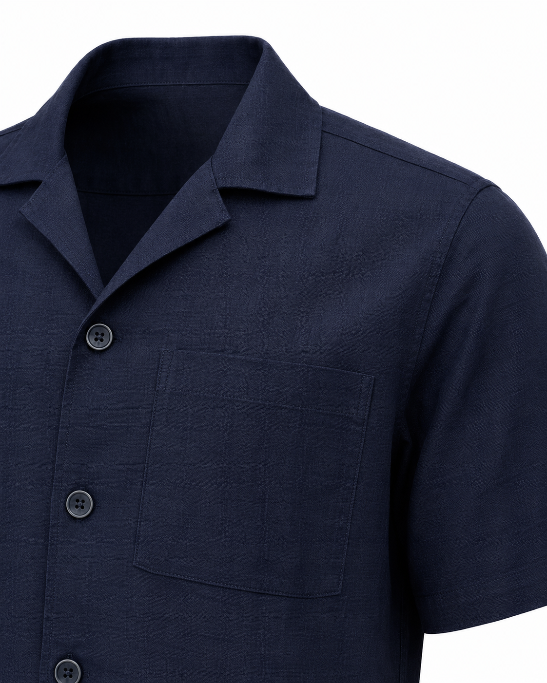 Aegean Navy Linen Shirt