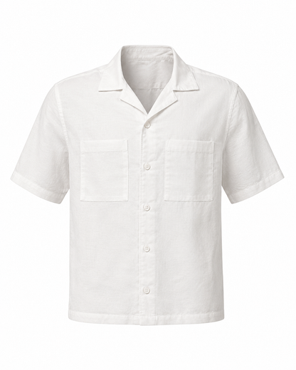 Cyclades White Linen Shirt