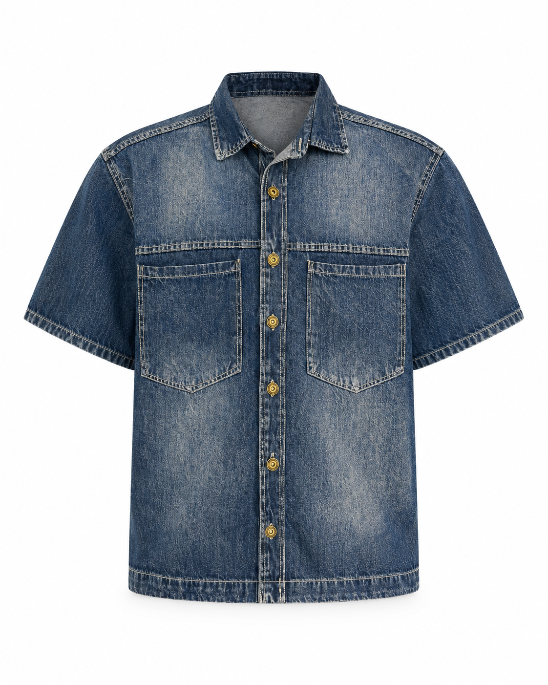 Paros Light-Wash Denim Shirt