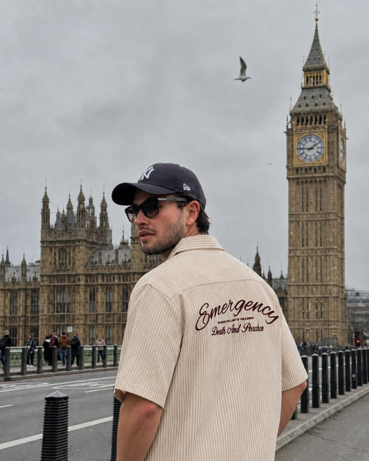 Aegean Sand Striped Resort Shirt additional lifestyle view